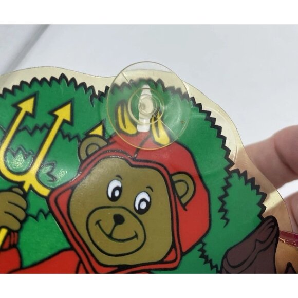 Vtg Halloween Suction Cup Window Decorations Witch Cat Die Cut Plastic Lot of 6 - Picture 12 of 16